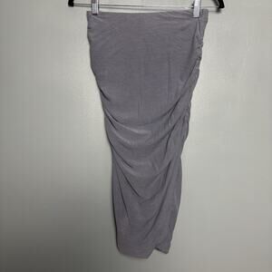 James Prese Women’s Strapless Grey Dress Size 1 Made In USA Mini Short